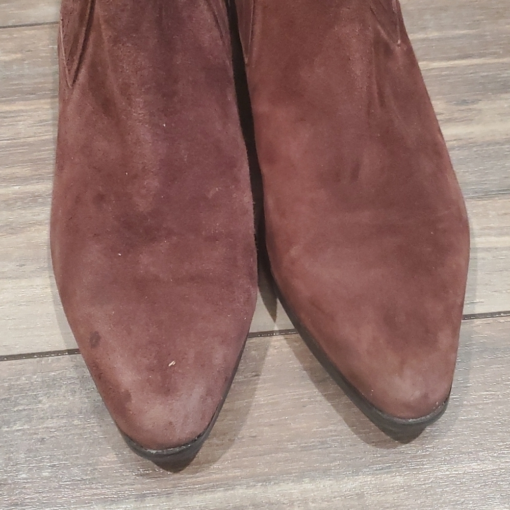 Zara women Suede ankle boots sz US8 - Picture 4 of 12